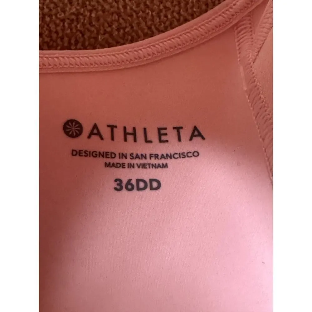 Athleta Ballet Pink Phenomena Vopk  Bra Women's Size 36DD NWT